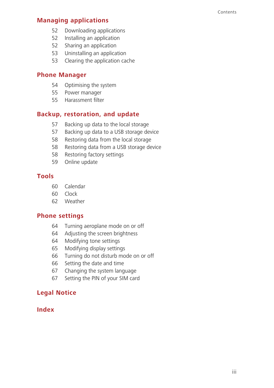 Huawei Honor 6 User Manual | Page 4 / 81