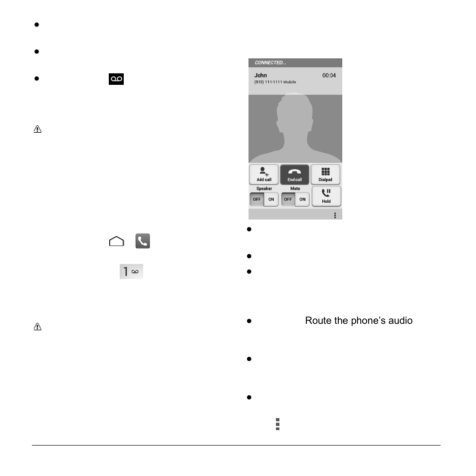 Retrieve your voicemail messages, Phone call options, In-call options | Kyocera Hydro LIFE User Manual | Page 26 / 109