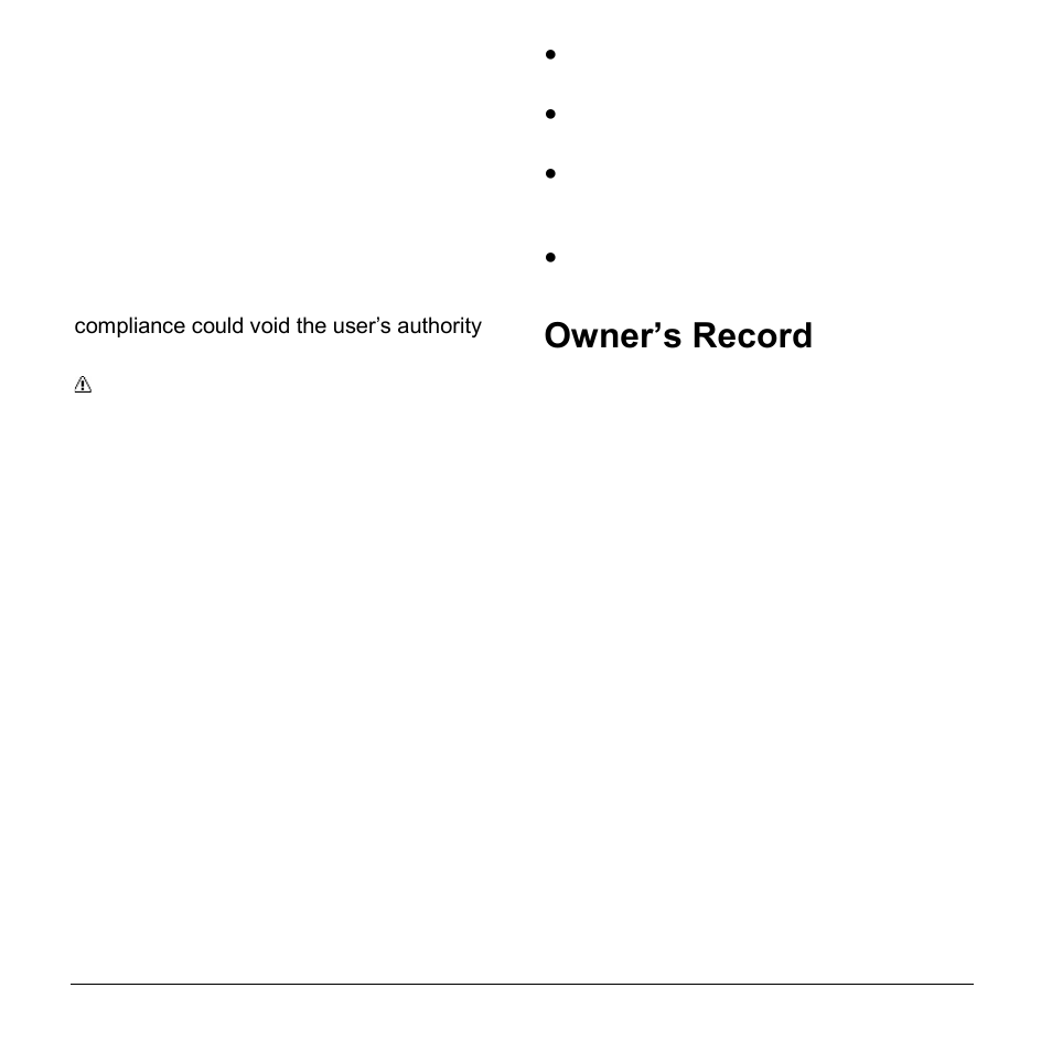 Fcc notice, Owner’s record | Kyocera Hydro LIFE User Manual | Page 96 / 109