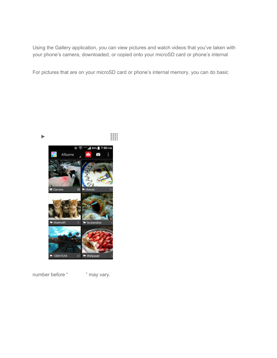 View pictures and videos using gallery, Open or close gallery, View pictures | And videos using gallery, E 91 | Kyocera Brigadier User Manual | Page 102 / 173