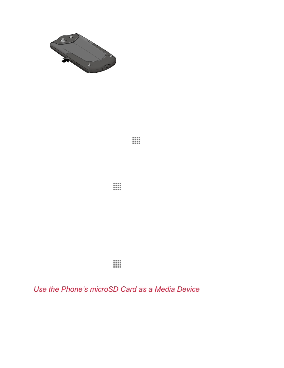 View the microsd card memory, Format the microsd card, Unmount the microsd card | Use the phone’s microsd card as a media device | Kyocera Brigadier User Manual | Page 129 / 173