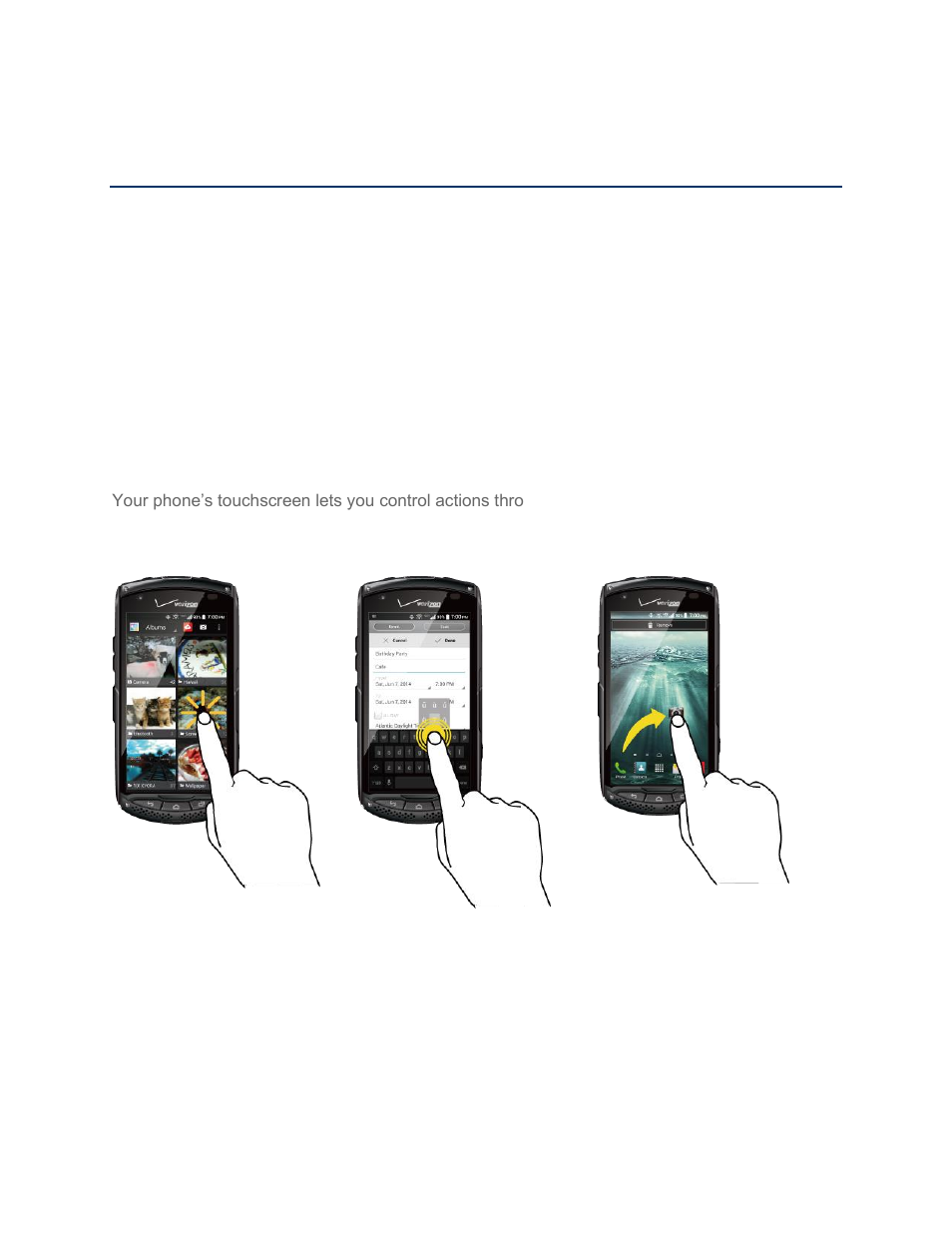 Phone basics, Smart sonic capability, Touchscreen navigation | Kyocera Brigadier User Manual | Page 21 / 173