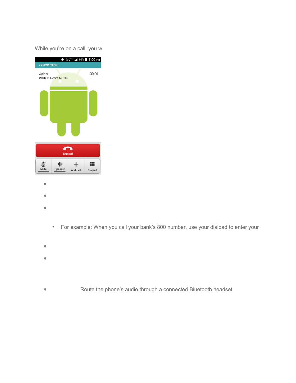 In-call options, Caller name id | Kyocera Brigadier User Manual | Page 46 / 173