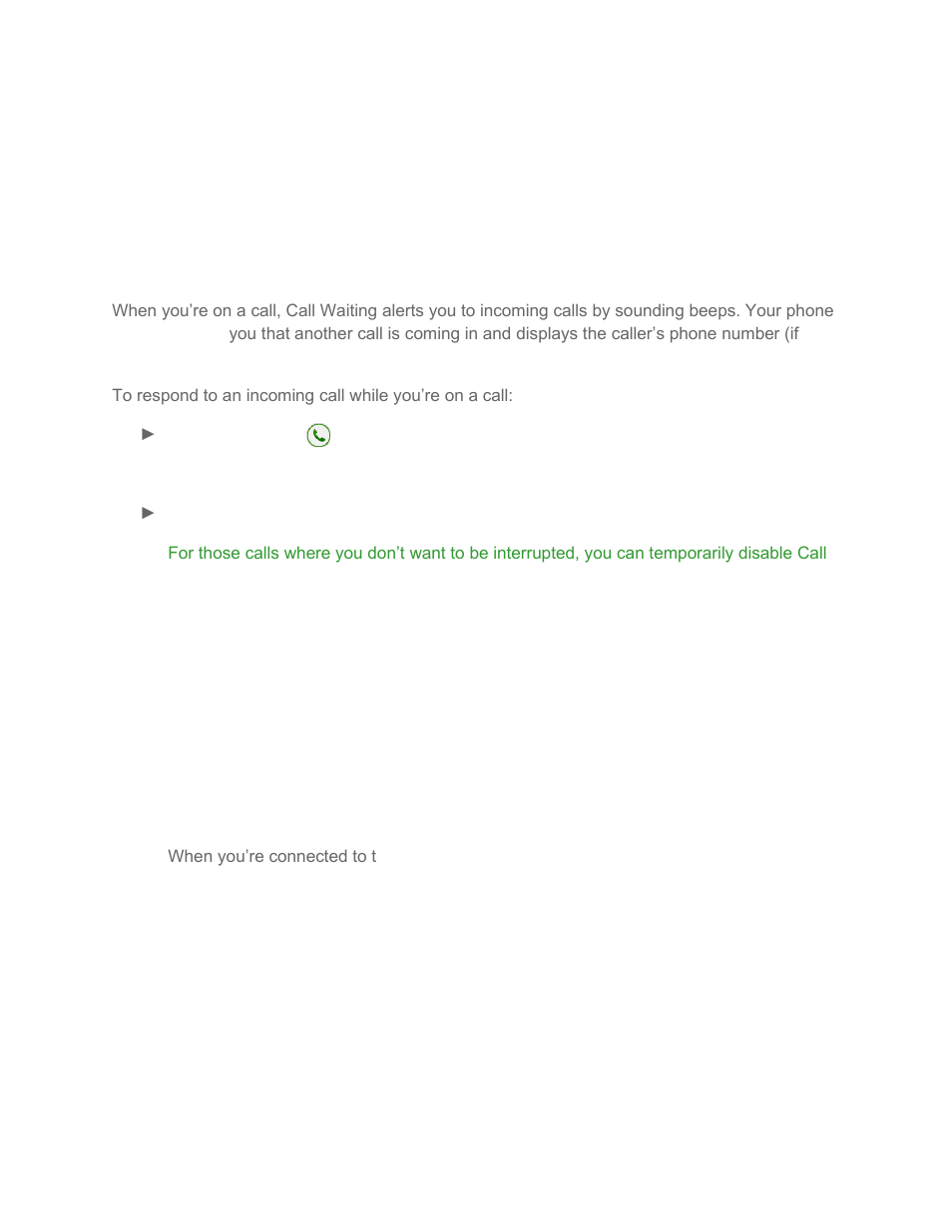 Call waiting, Way calling | Kyocera Brigadier User Manual | Page 47 / 173