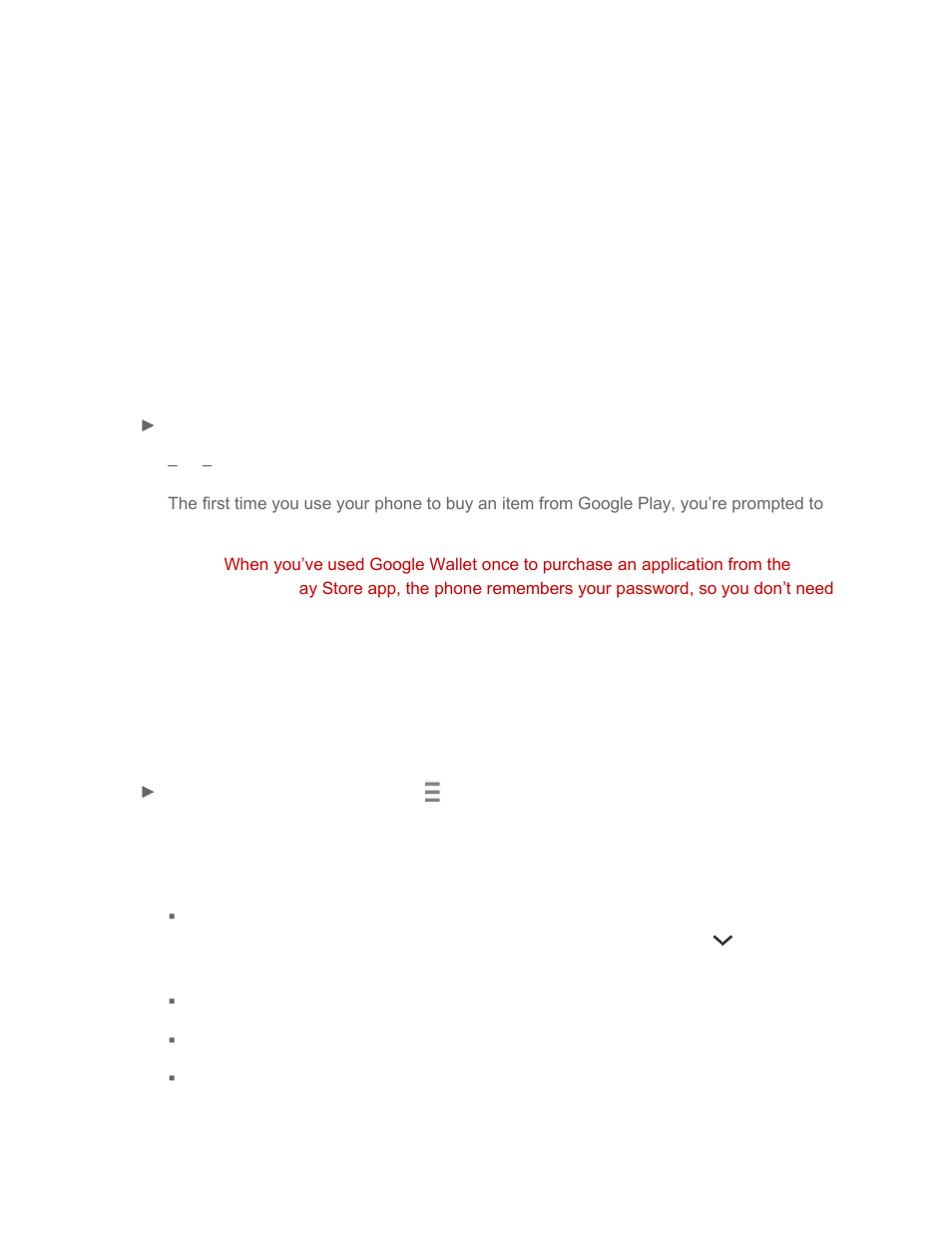 Create a google wallet account, Google play store options, Create a | Google wallet account | Kyocera Brigadier User Manual | Page 75 / 173