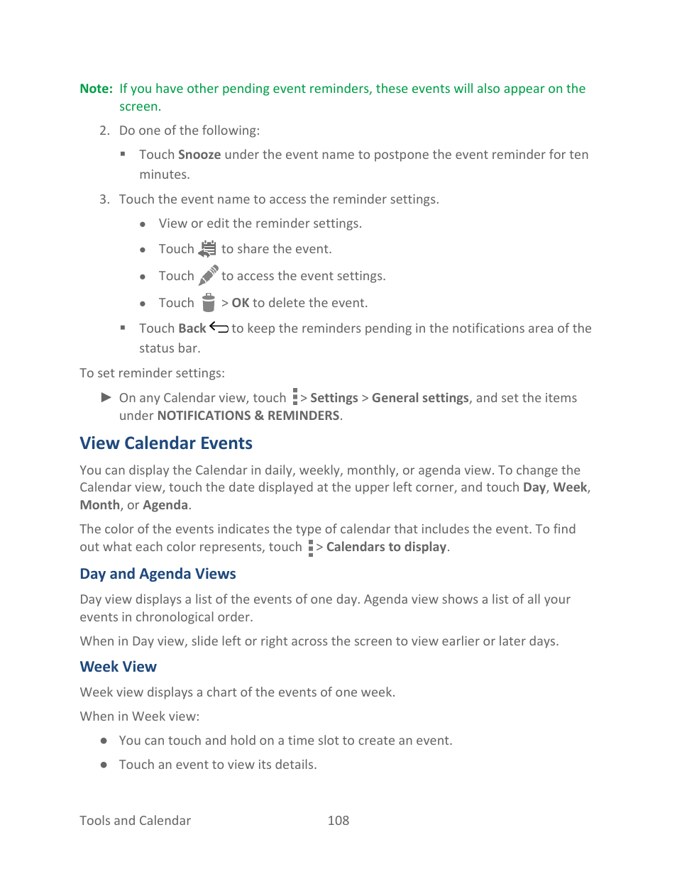 View calendar events | Kyocera Hydro LIFE User Manual | Page 117 / 181