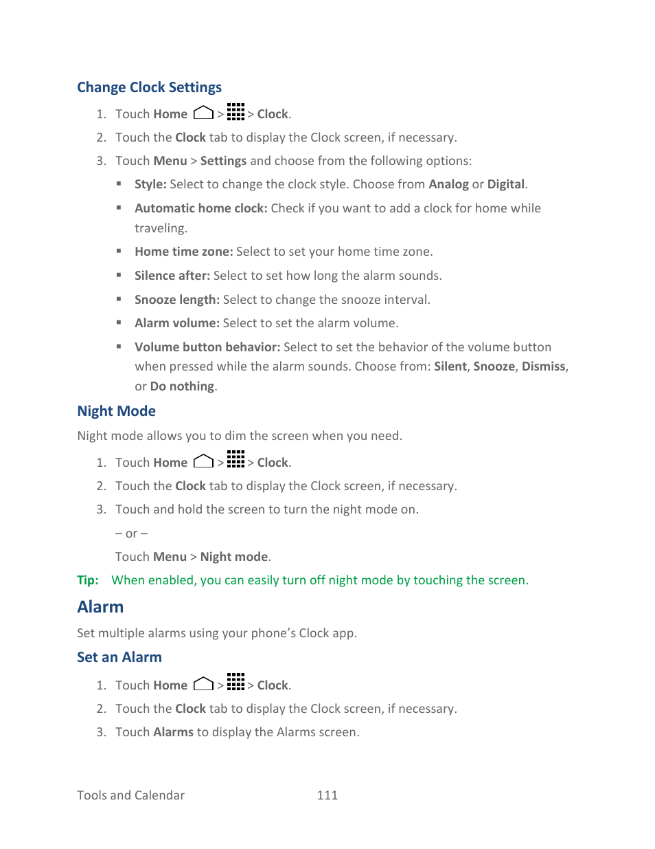 Alarm | Kyocera Hydro LIFE User Manual | Page 120 / 181