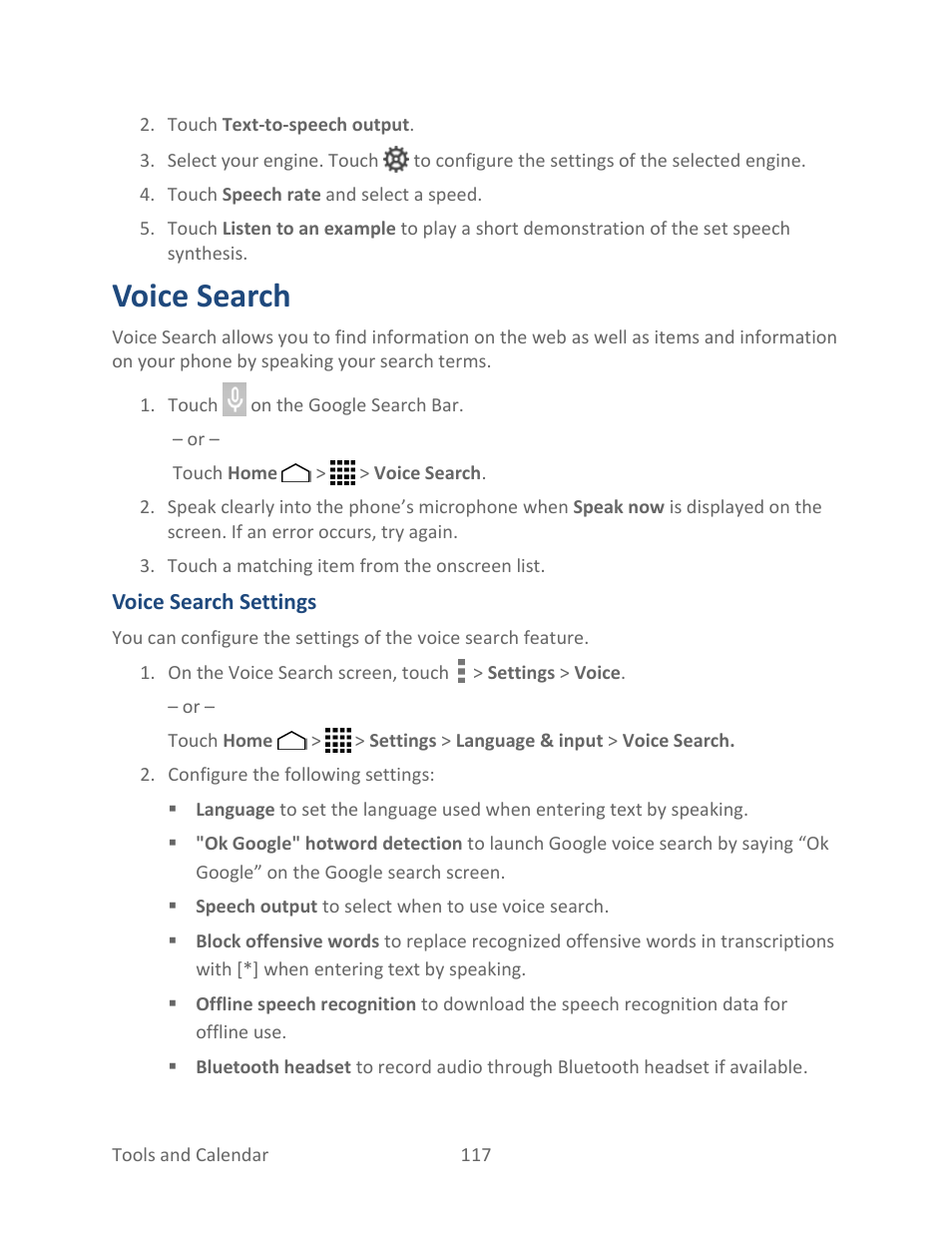 Voice search | Kyocera Hydro LIFE User Manual | Page 126 / 181