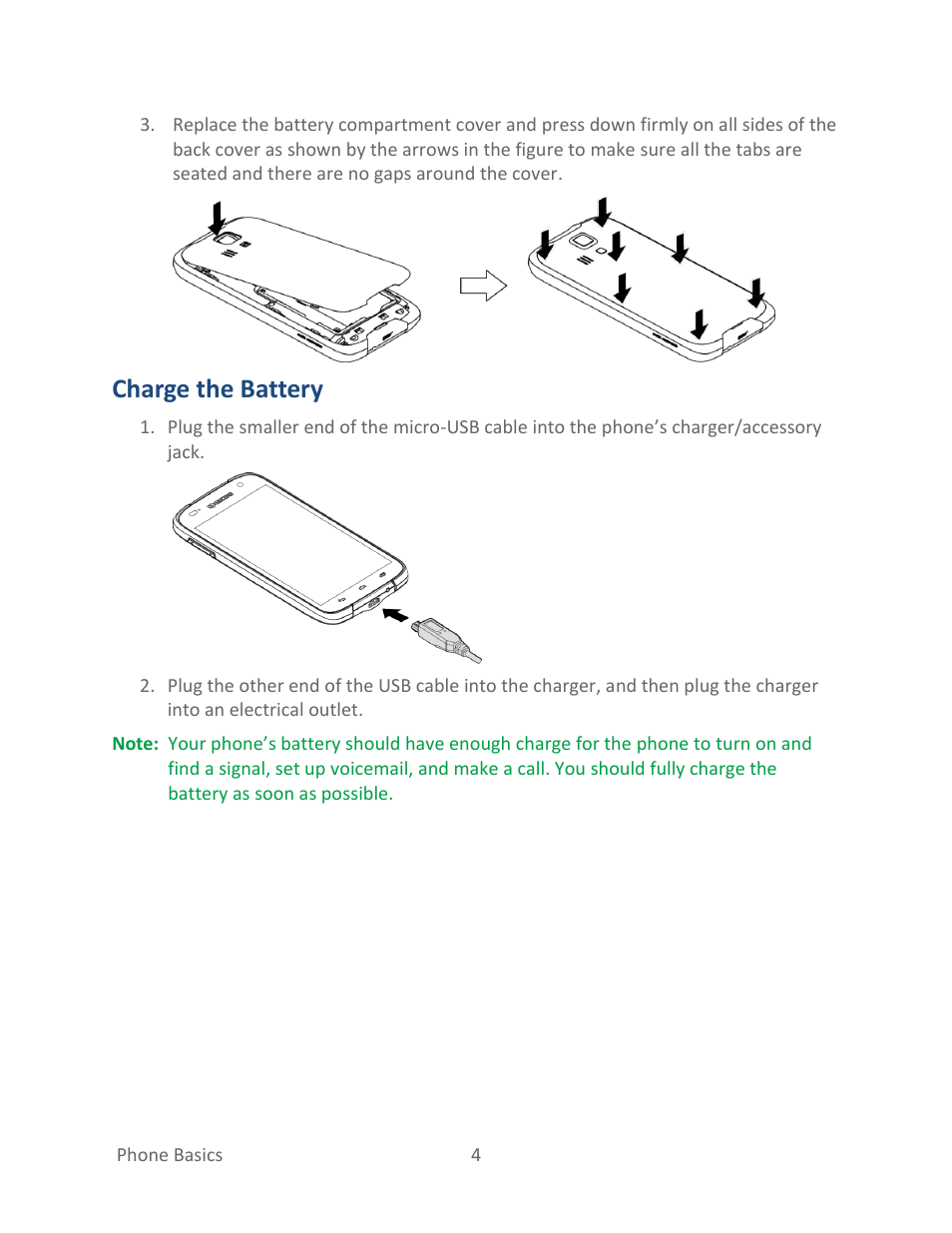 Charge the battery | Kyocera Hydro LIFE User Manual | Page 13 / 181