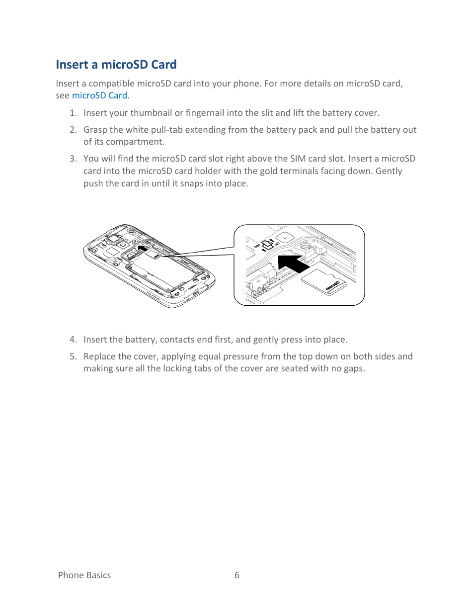 Insert a microsd card | Kyocera Hydro LIFE User Manual | Page 15 / 181