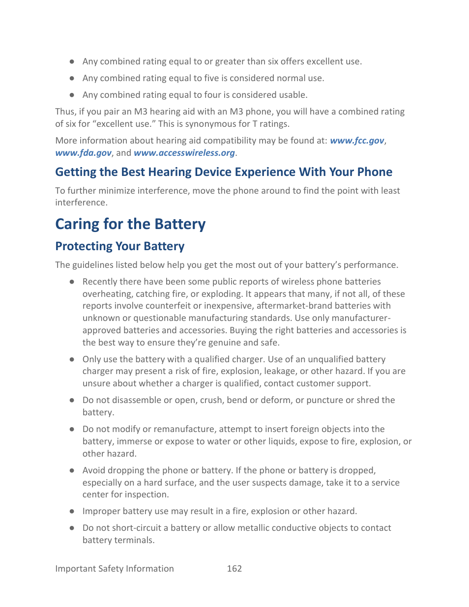 Caring for the battery, Protecting your battery | Kyocera Hydro LIFE User Manual | Page 171 / 181