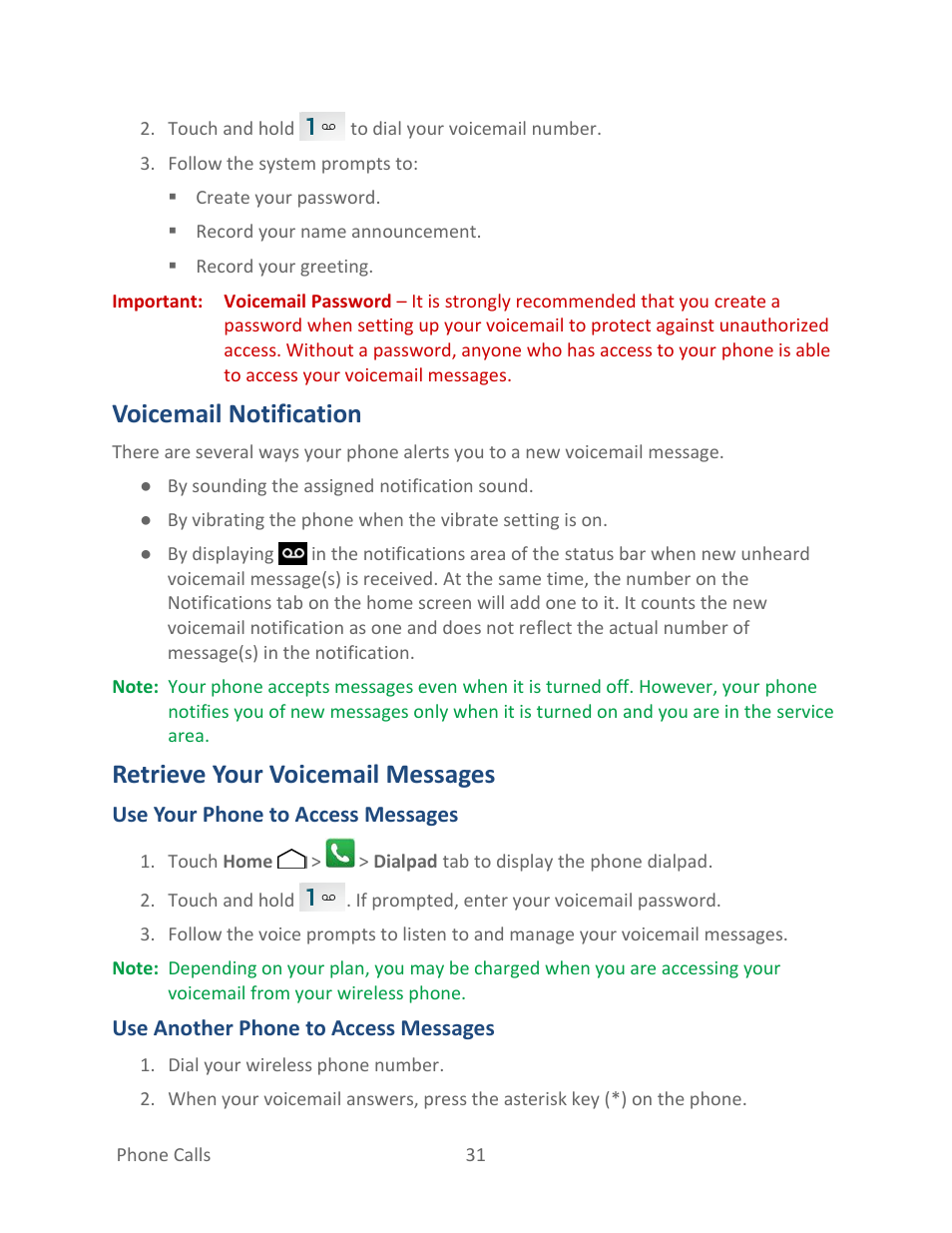 Voicemail notification, Retrieve your voicemail messages | Kyocera Hydro LIFE User Manual | Page 40 / 181