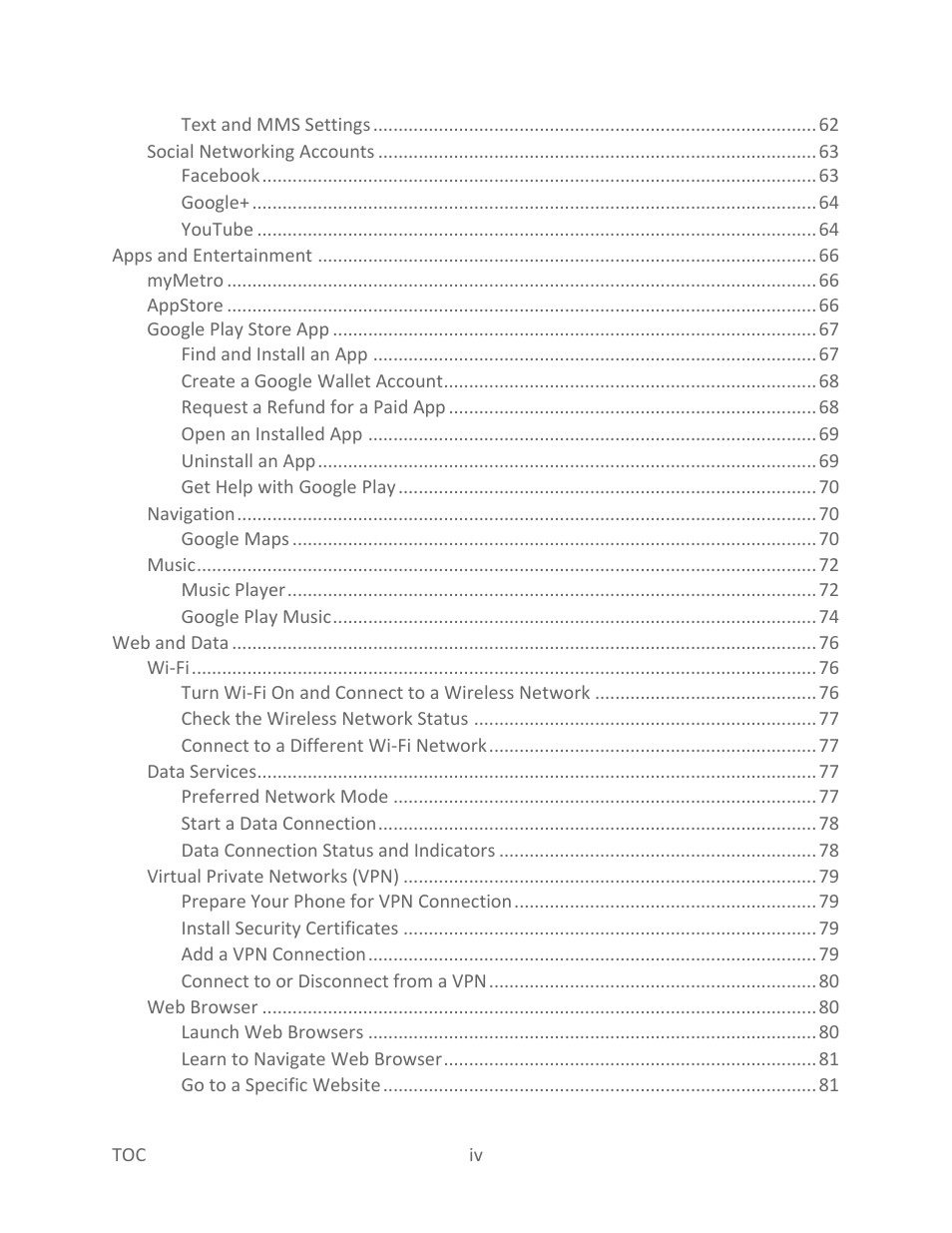 Kyocera Hydro LIFE User Manual | Page 5 / 181