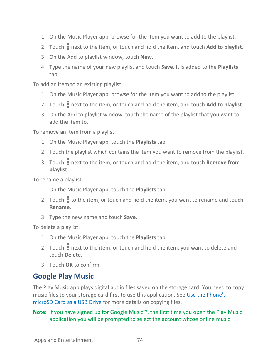 Google play music | Kyocera Hydro LIFE User Manual | Page 83 / 181