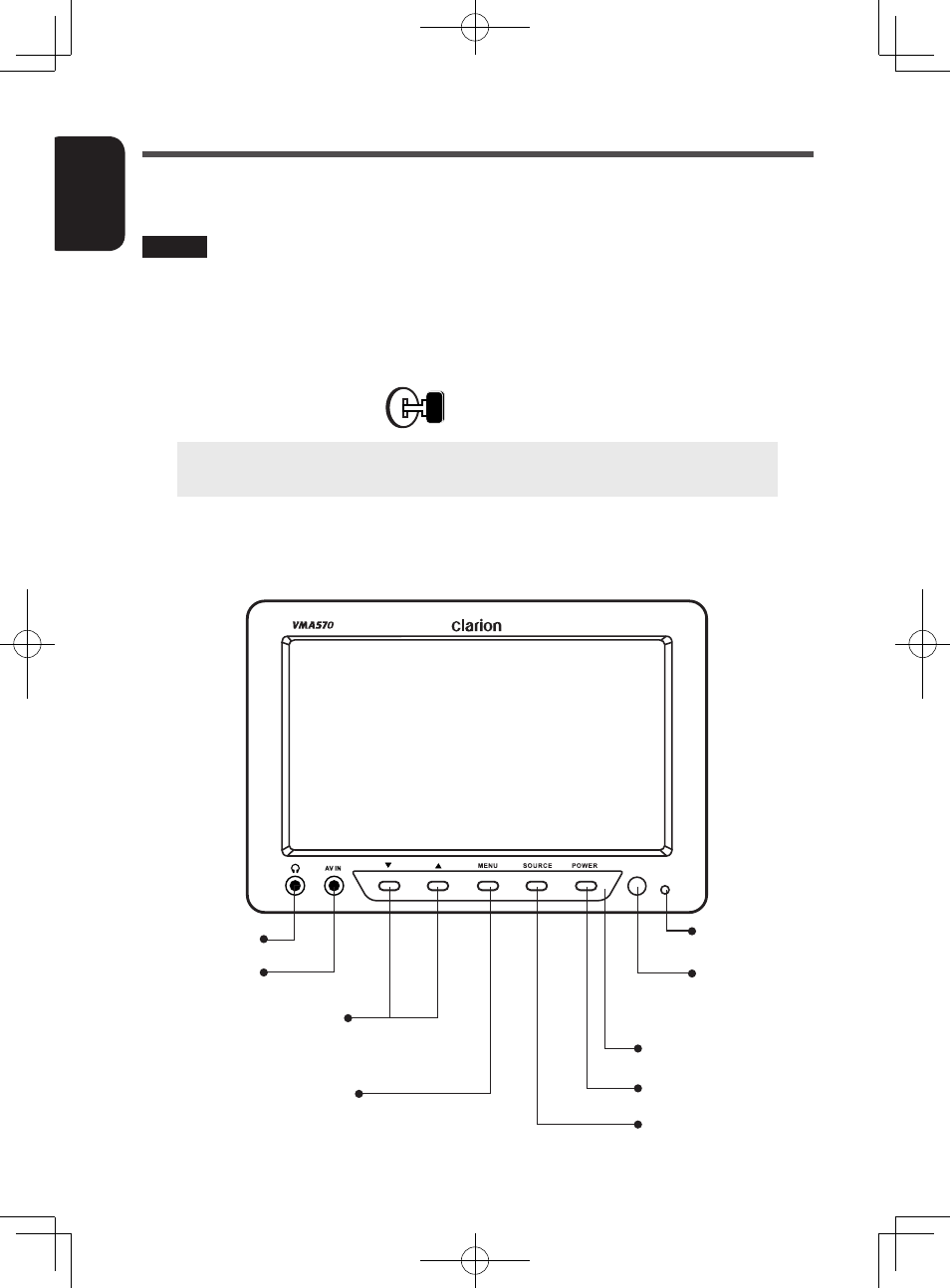 Using the monitor, Front panel controls | Clarion VMA770 User Manual | Page 6 / 21