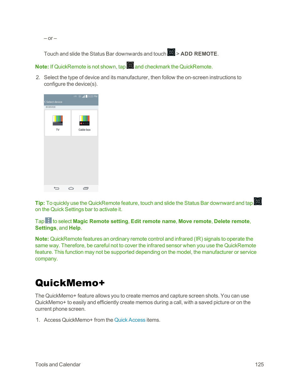 Quickmemo | LG G3 Vigor User Manual | Page 134 / 199