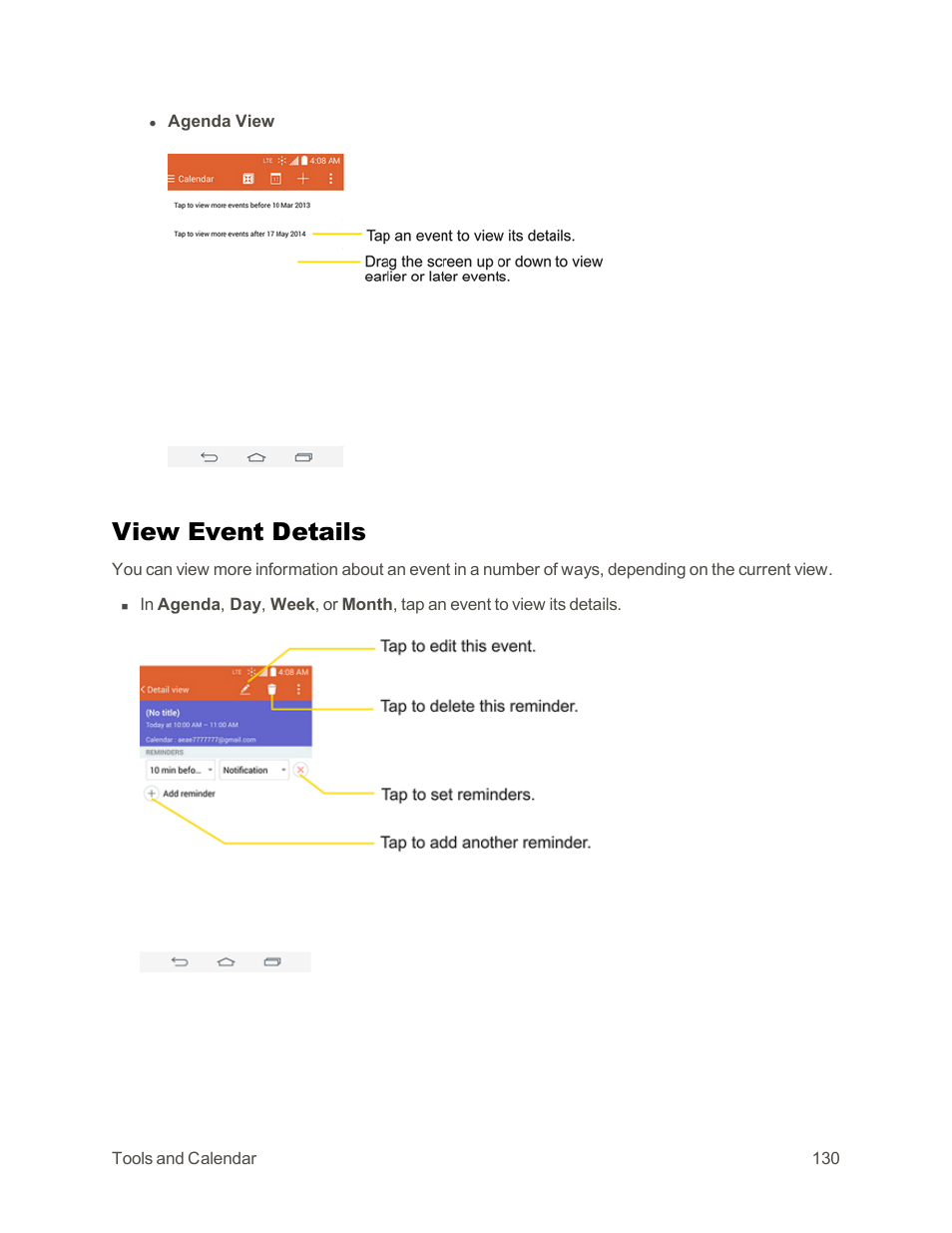 View event details | LG G3 Vigor User Manual | Page 139 / 199