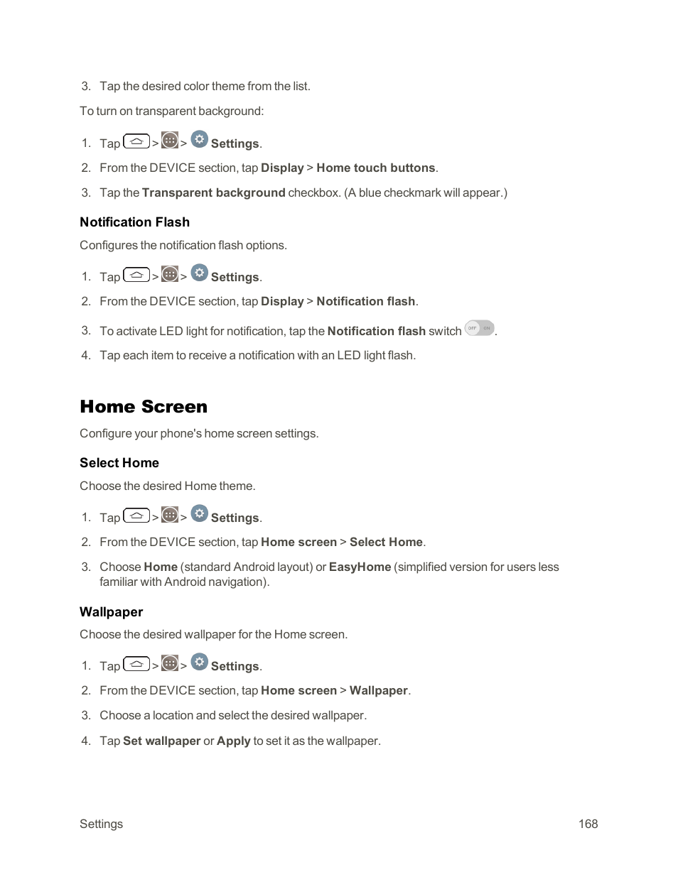 Home screen | LG G3 Vigor User Manual | Page 177 / 199