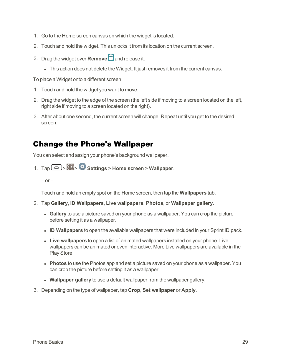 Change the phone's wallpaper | LG G3 Vigor User Manual | Page 38 / 199
