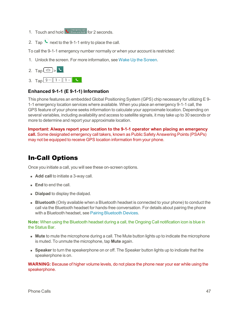 In-call options | LG G3 Vigor User Manual | Page 56 / 199