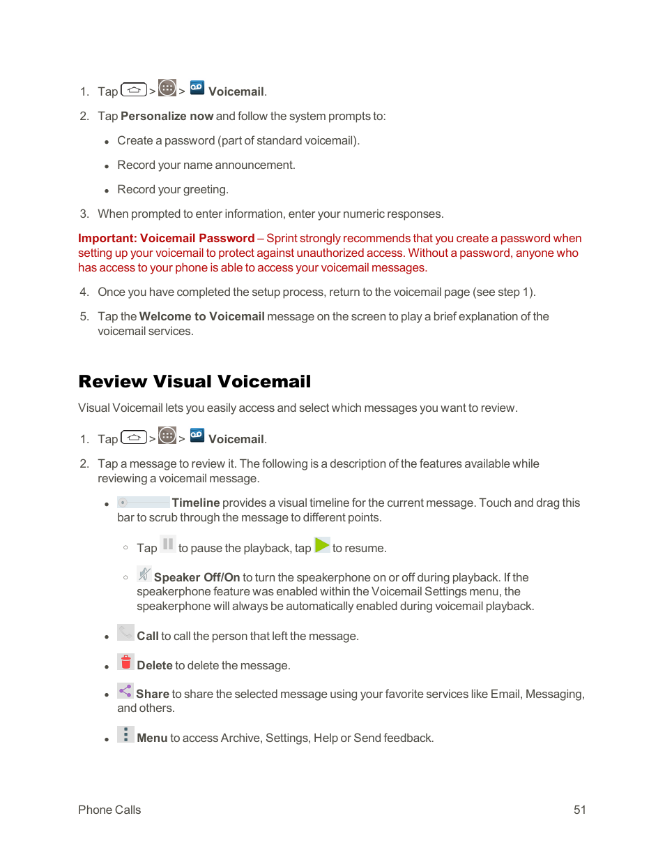 Review visual voicemail | LG G3 Vigor User Manual | Page 60 / 199
