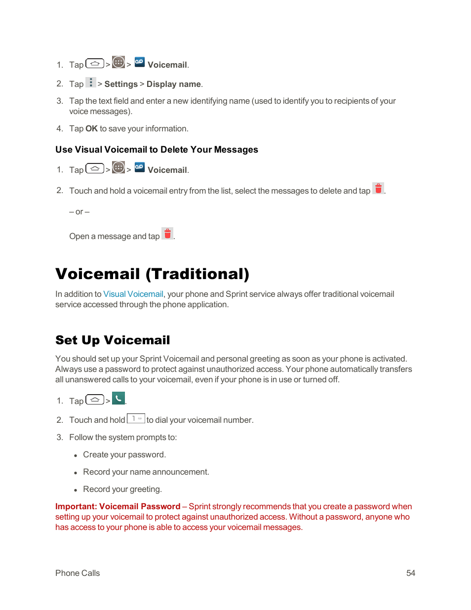 Voicemail (traditional), Set up voicemail, Voicemail | LG G3 Vigor User Manual | Page 63 / 199