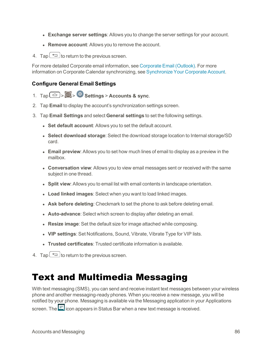Text and multimedia messaging, Text and multimedia, Messaging | LG G3 Vigor User Manual | Page 95 / 199