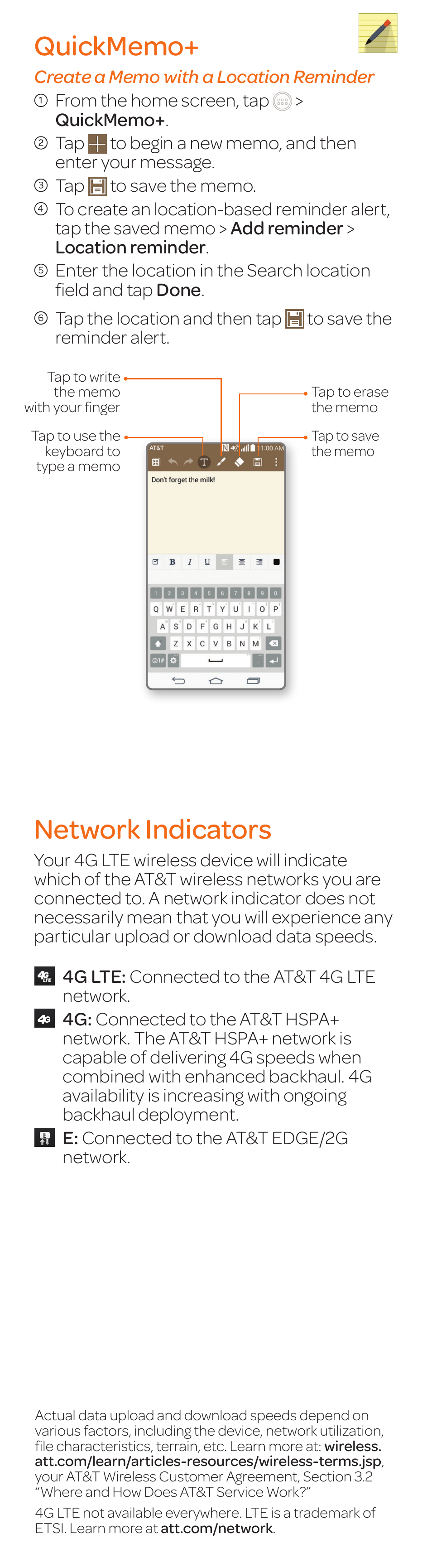 Network indicators | LG G3 Vigor User Manual | Page 17 / 20