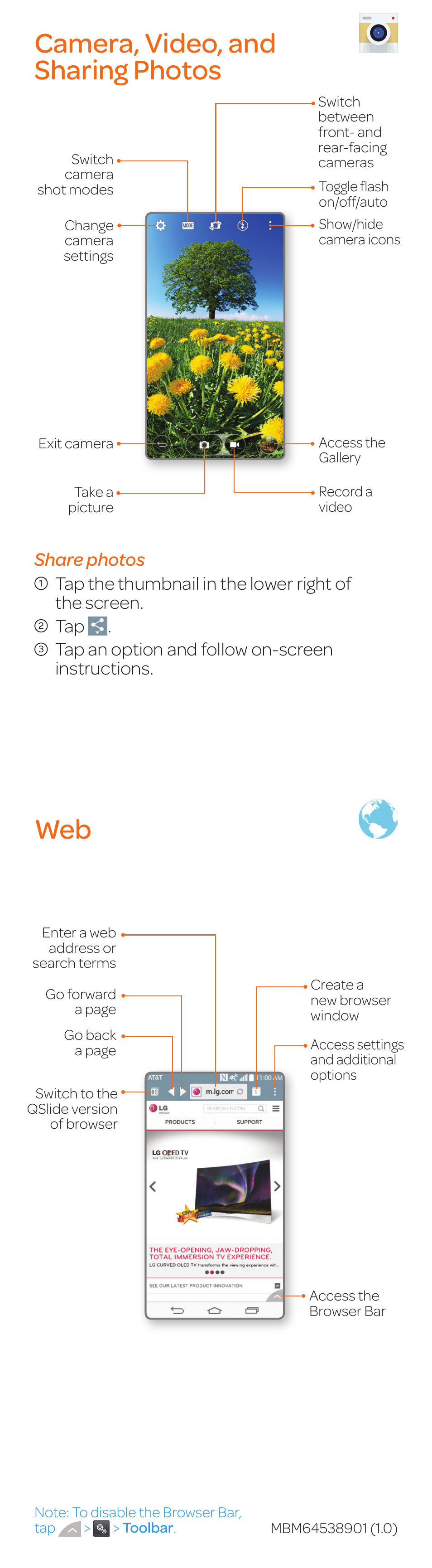 Camera, video, and sharing photos web | LG G3 Vigor User Manual | Page 5 / 20