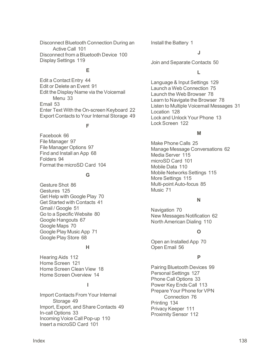 LG Tribute User Manual | Page 146 / 148