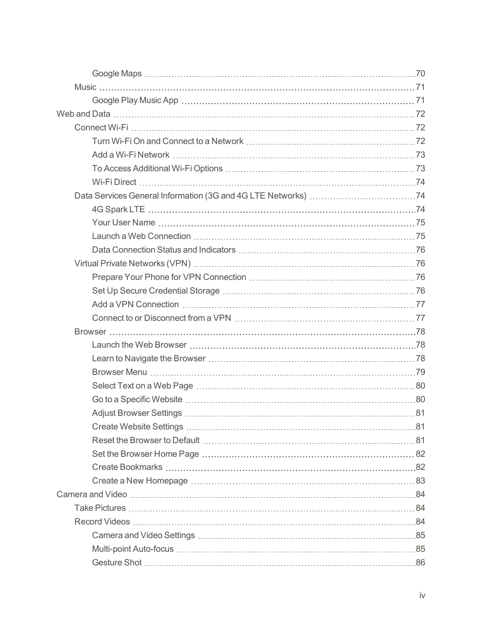 LG Tribute User Manual | Page 5 / 148