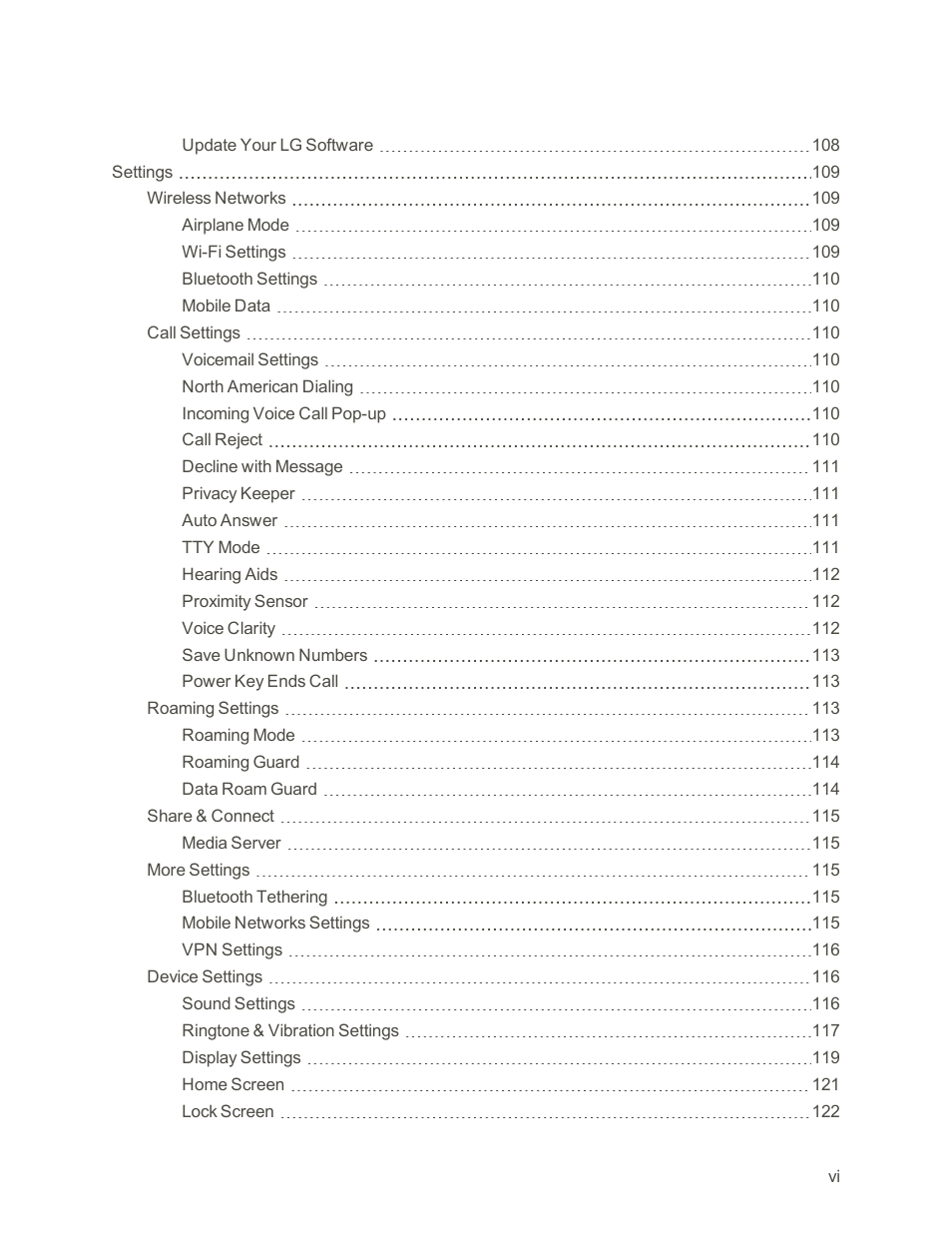 LG Tribute User Manual | Page 7 / 148