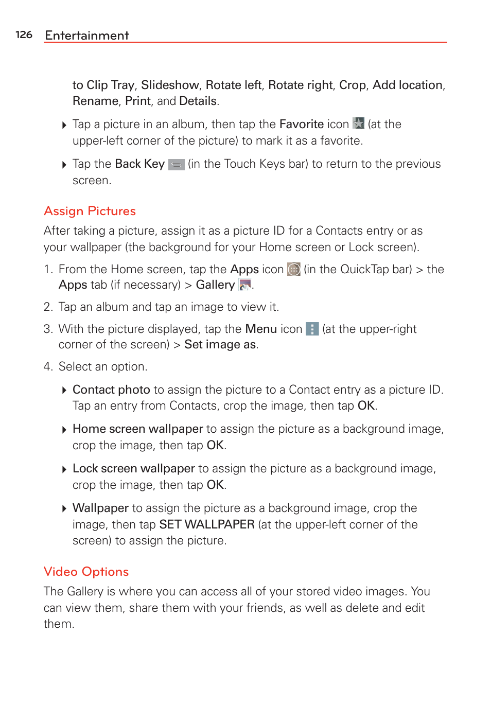 LG G Vista User Manual | Page 128 / 243
