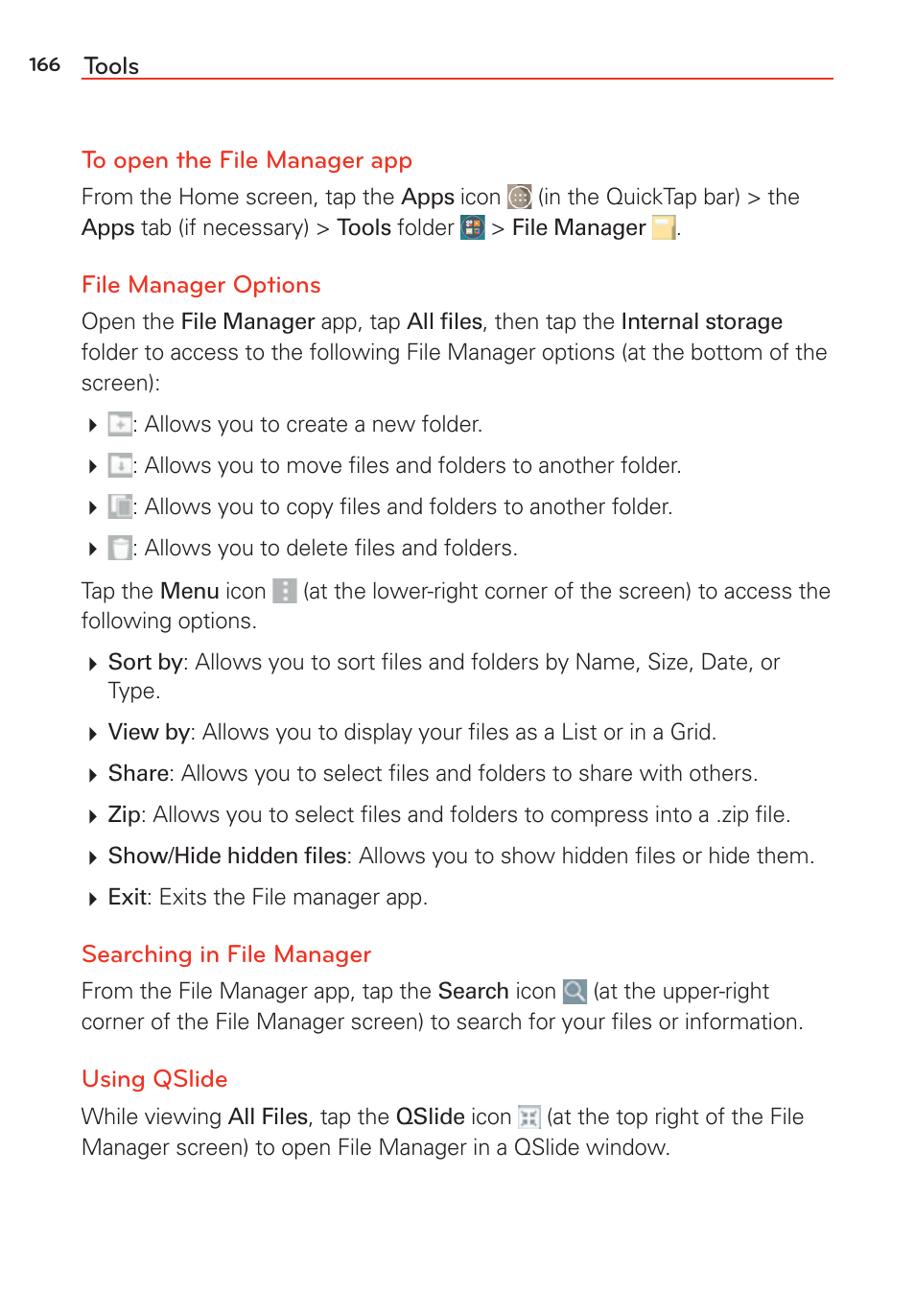 LG G Vista User Manual | Page 168 / 243