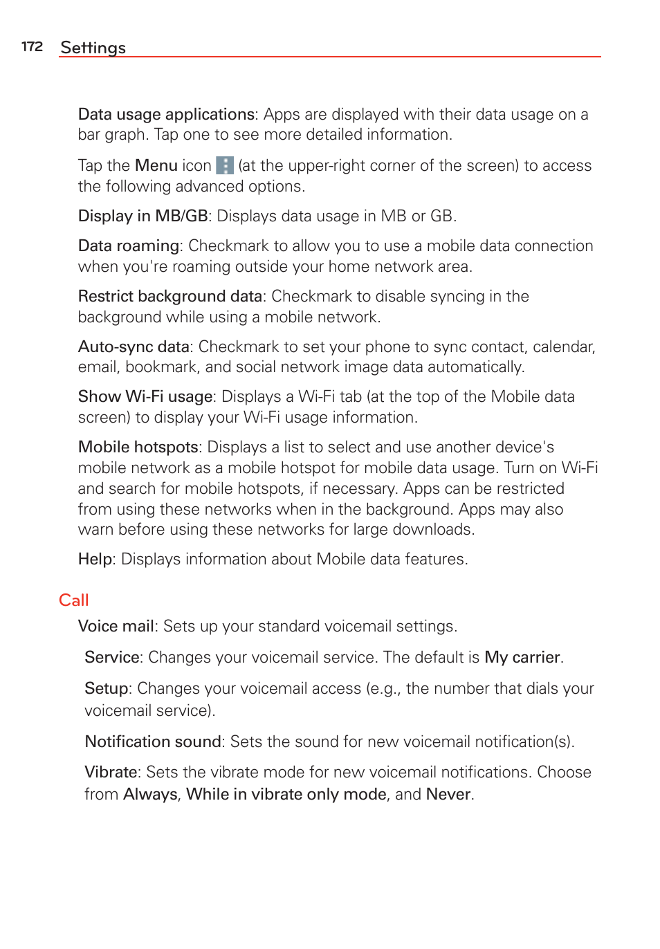 LG G Vista User Manual | Page 174 / 243