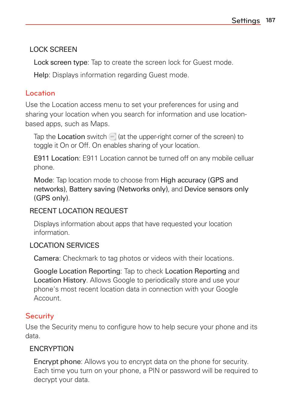 LG G Vista User Manual | Page 189 / 243