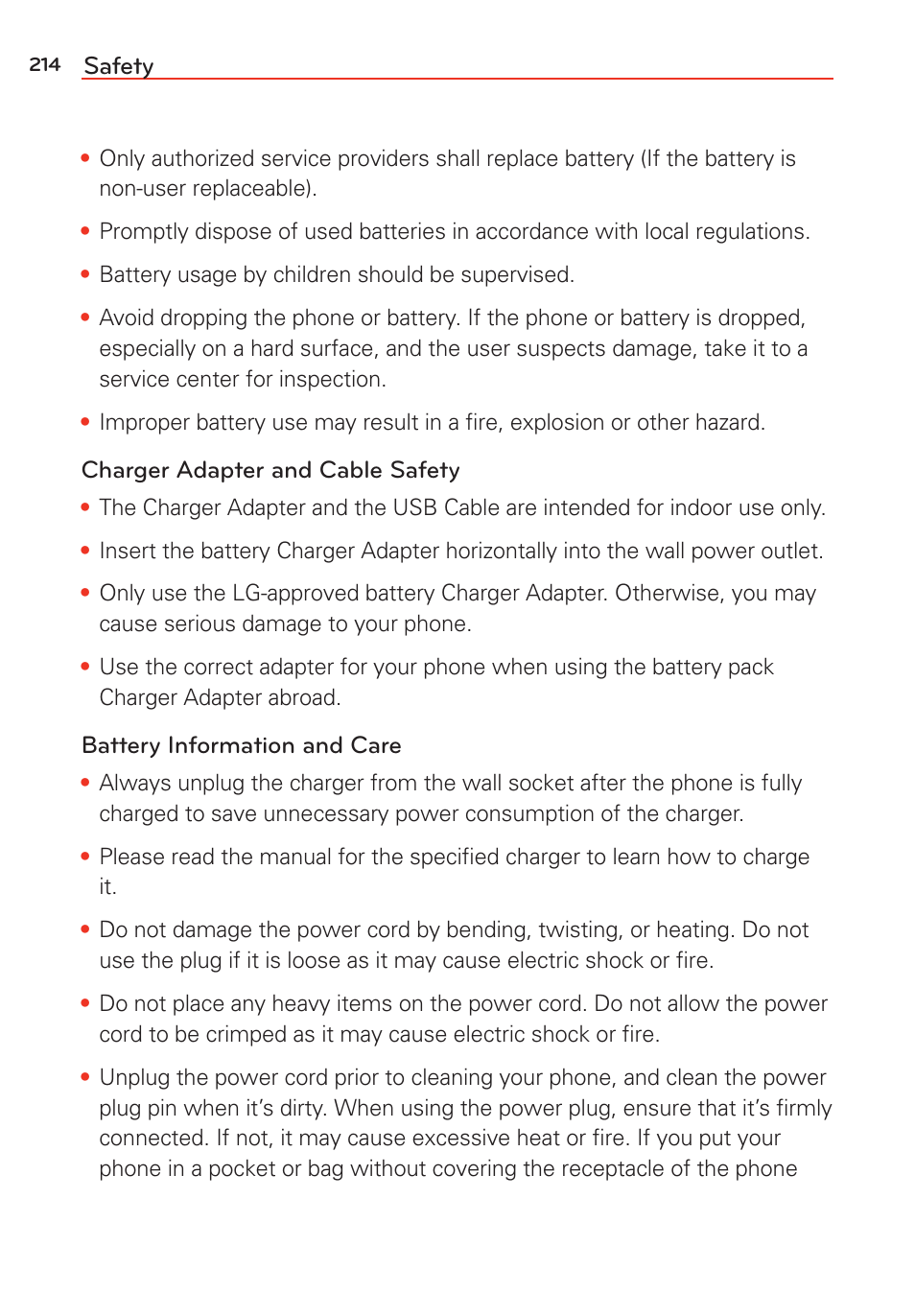 LG G Vista User Manual | Page 216 / 243