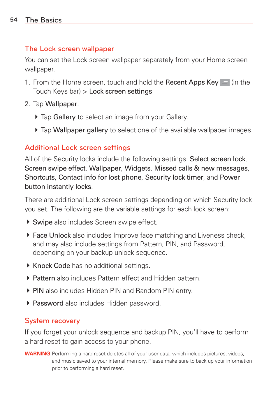 LG G Vista User Manual | Page 56 / 243