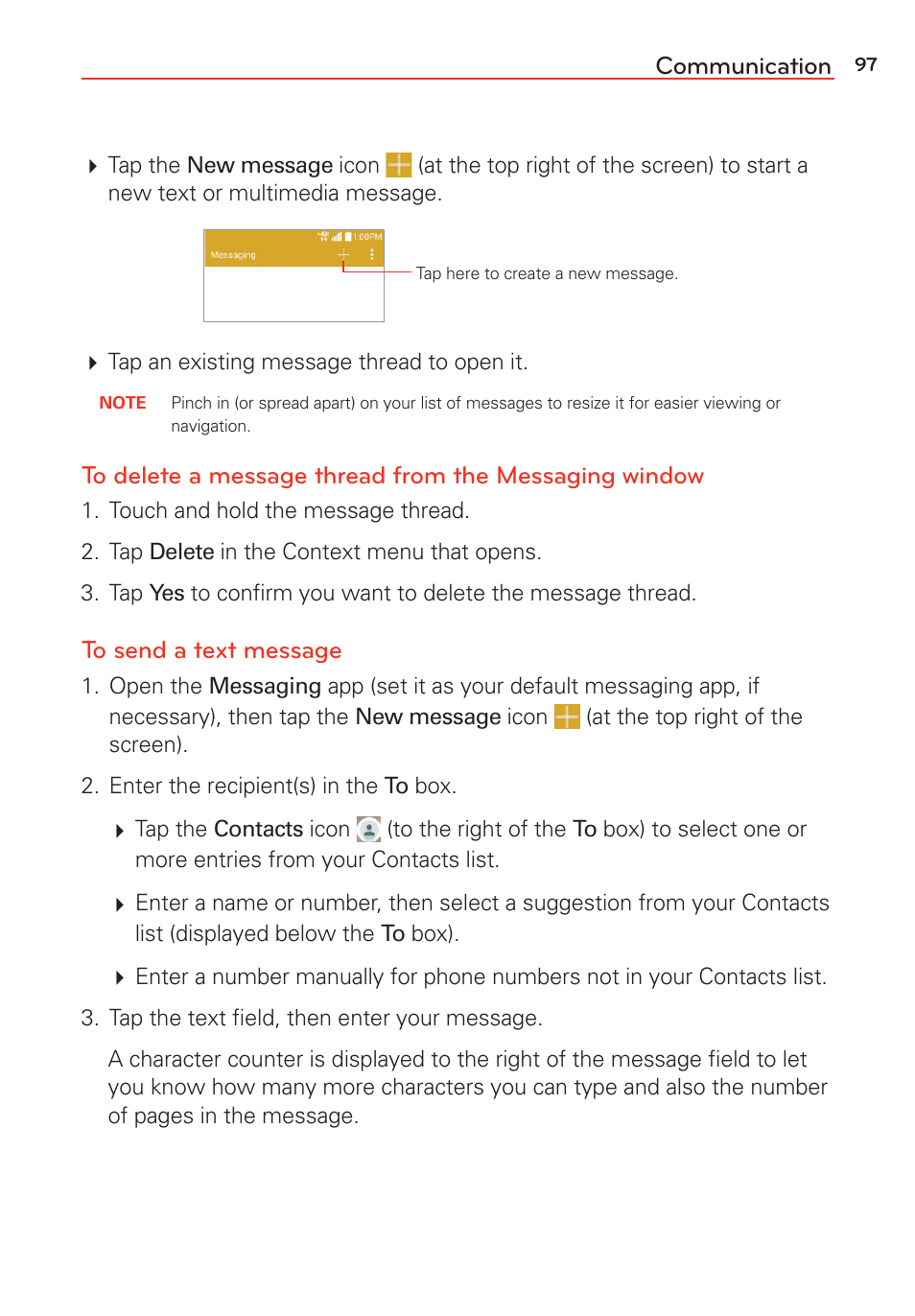 Communication | LG G Vista User Manual | Page 99 / 243