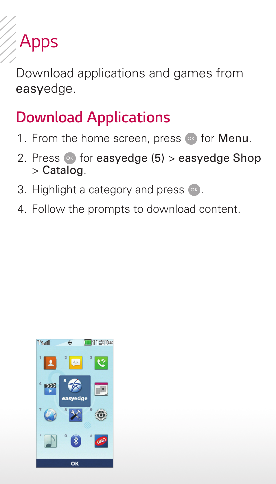 Apps, Download applications | LG Wine III User Manual | Page 11 / 14