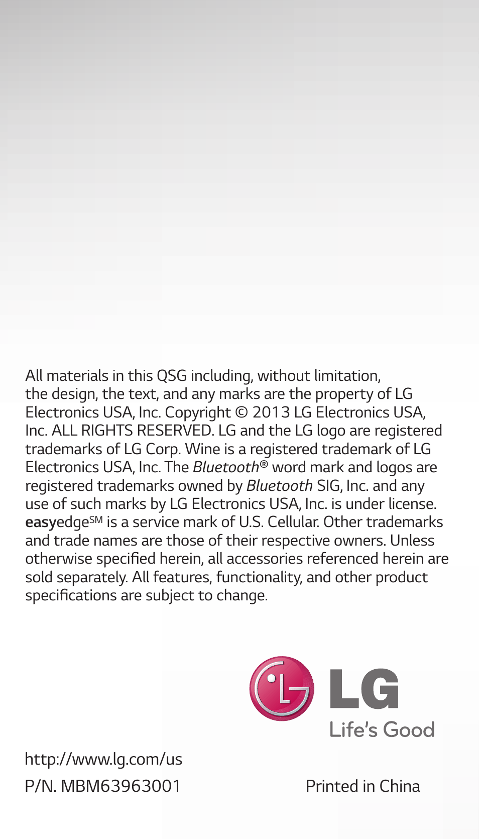 LG Wine III User Manual | Page 14 / 14