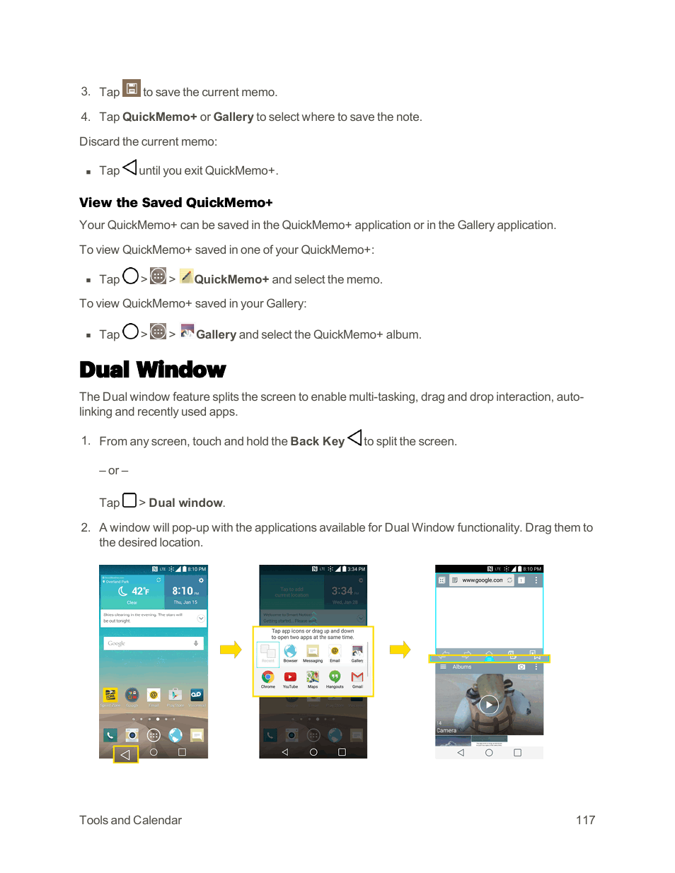 Dual window | LG G3 User Manual | Page 126 / 187
