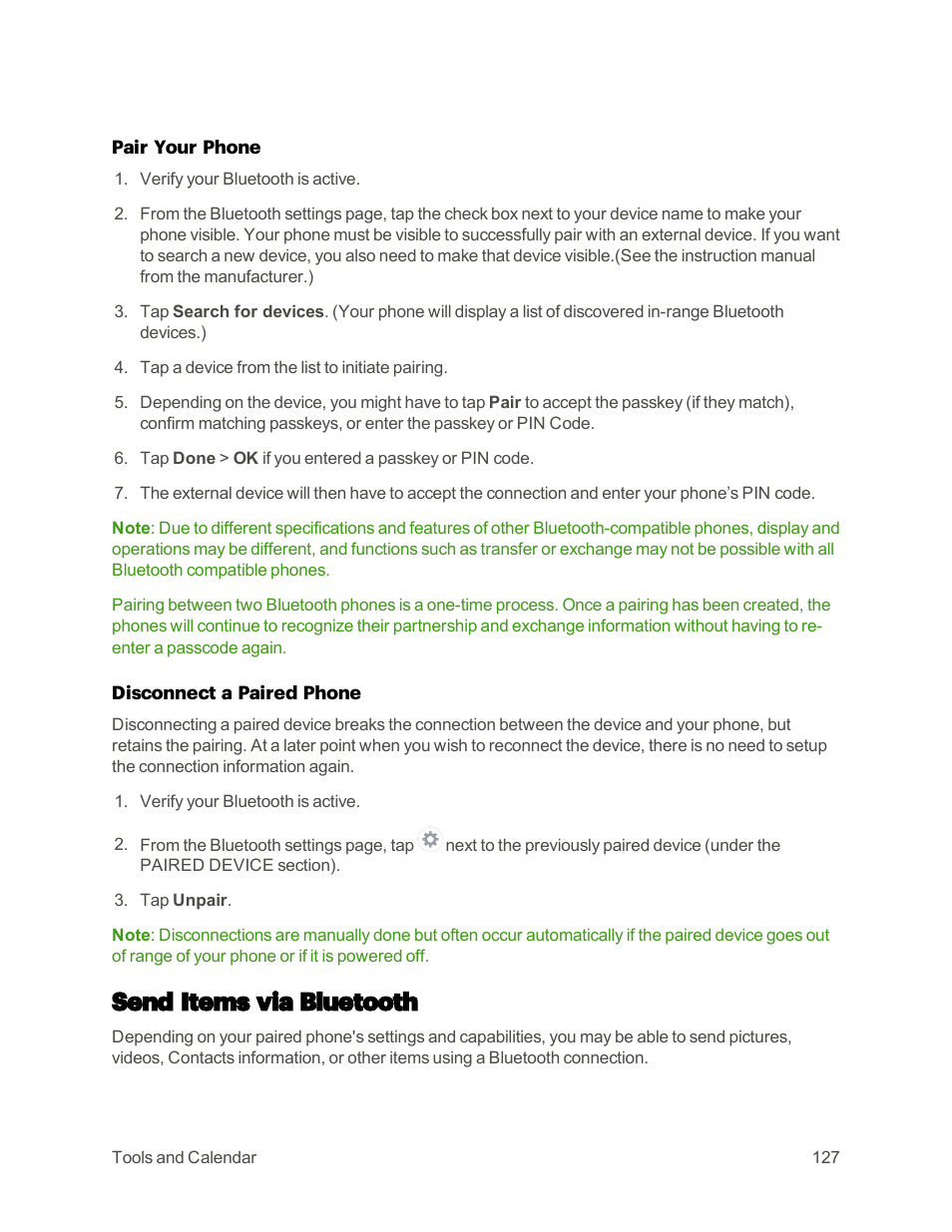 Send items via bluetooth | LG G3 User Manual | Page 136 / 187