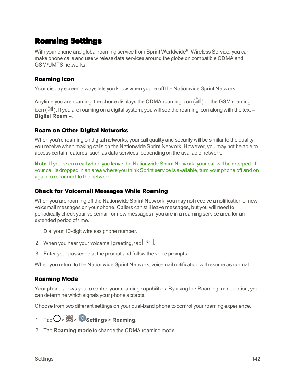 Roaming settings | LG G3 User Manual | Page 151 / 187