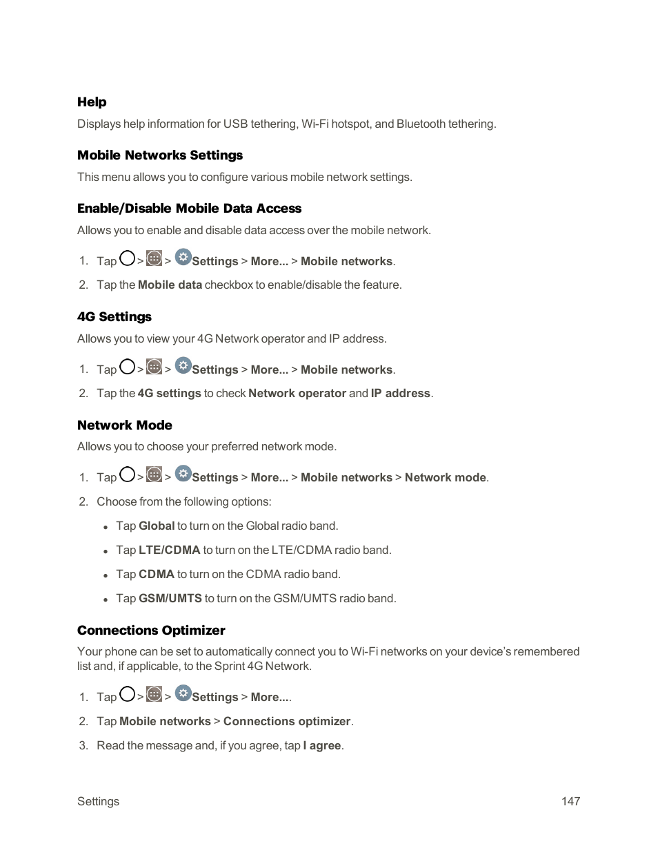 Connections optimizer | LG G3 User Manual | Page 156 / 187