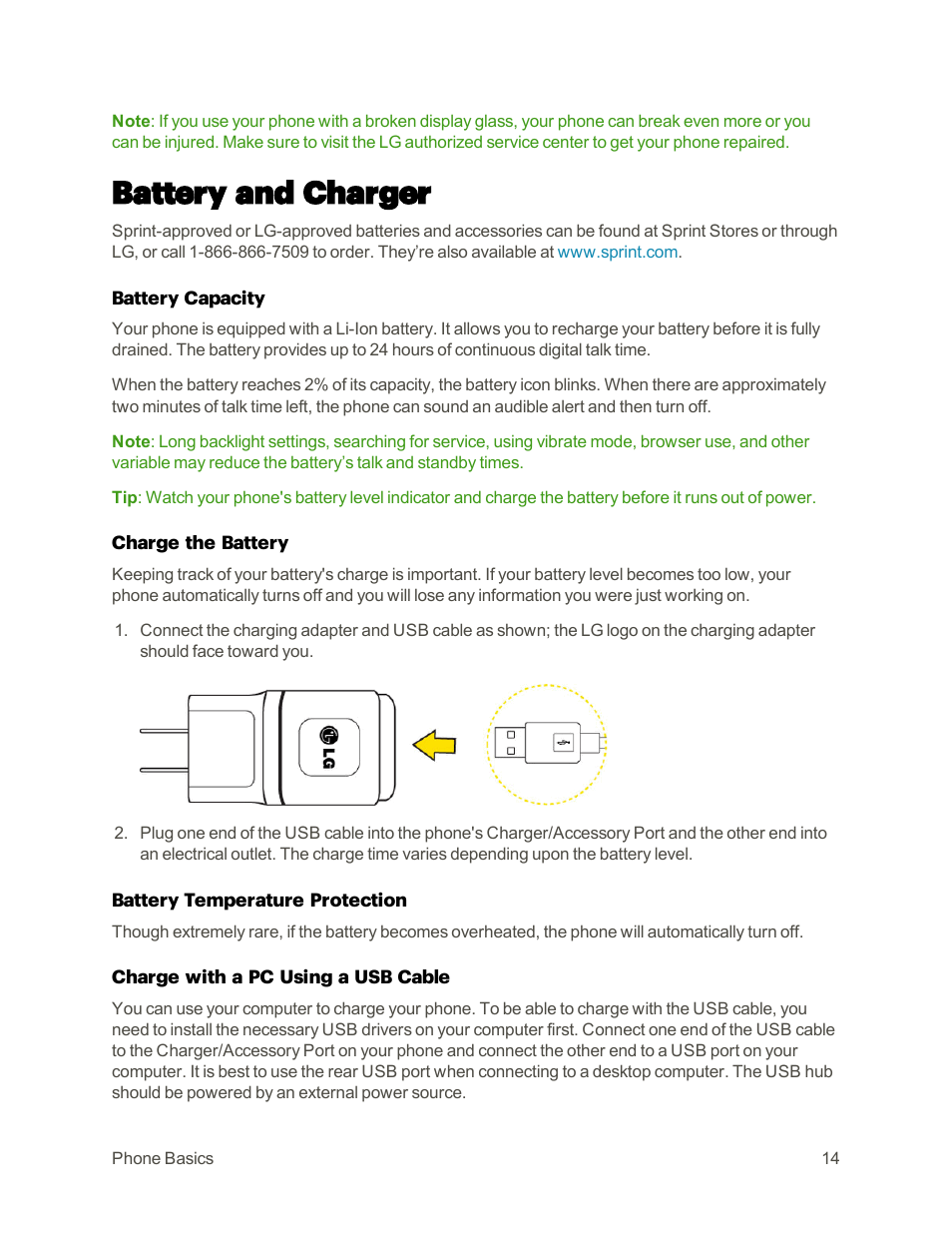 Battery and charger | LG G3 User Manual | Page 23 / 187