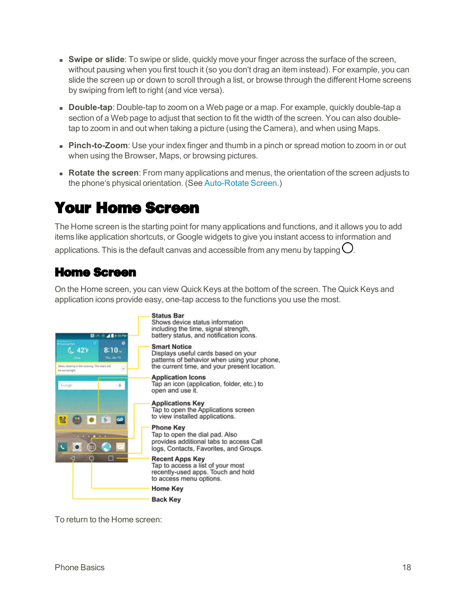 Your home screen, Home screen | LG G3 User Manual | Page 27 / 187