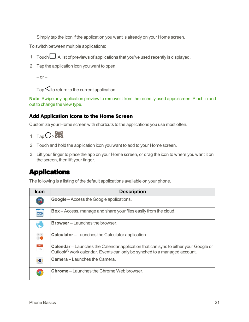 Applications | LG G3 User Manual | Page 30 / 187