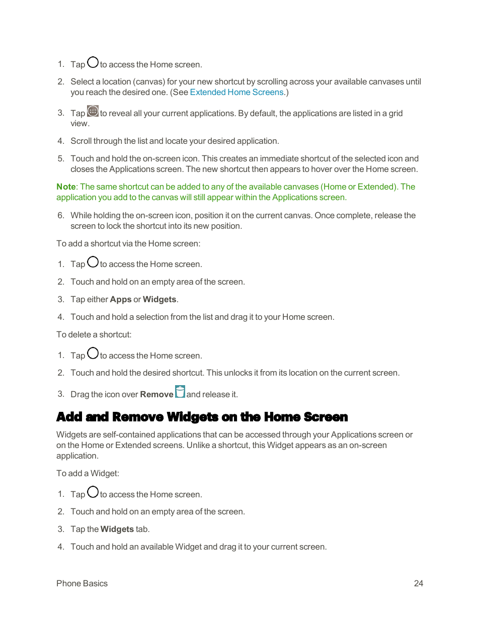 Add and remove widgets on the home screen | LG G3 User Manual | Page 33 / 187