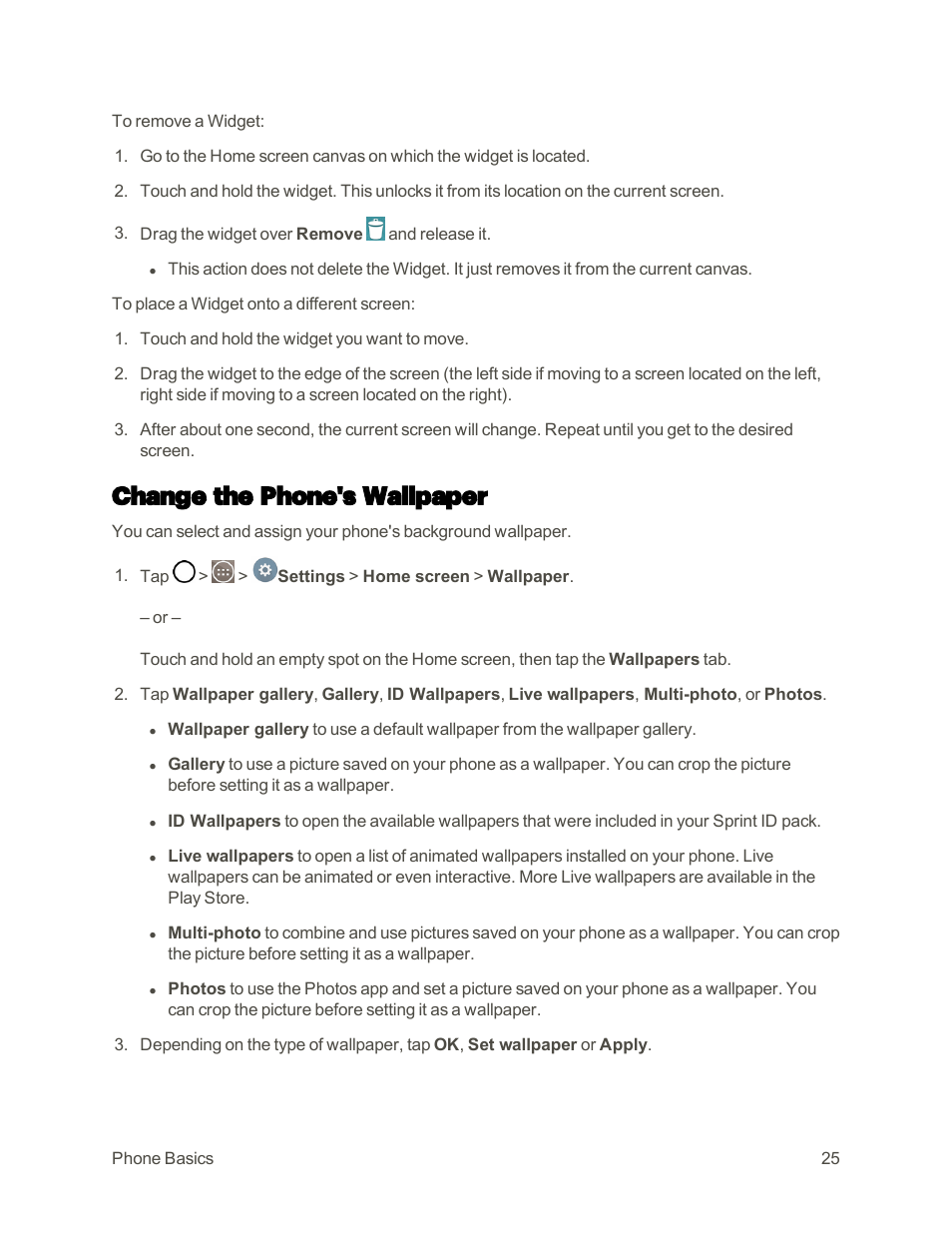 Change the phone's wallpaper | LG G3 User Manual | Page 34 / 187